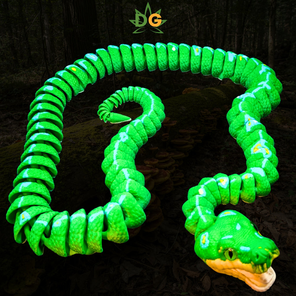 Green Tree Python Flexi with Glass Eyes