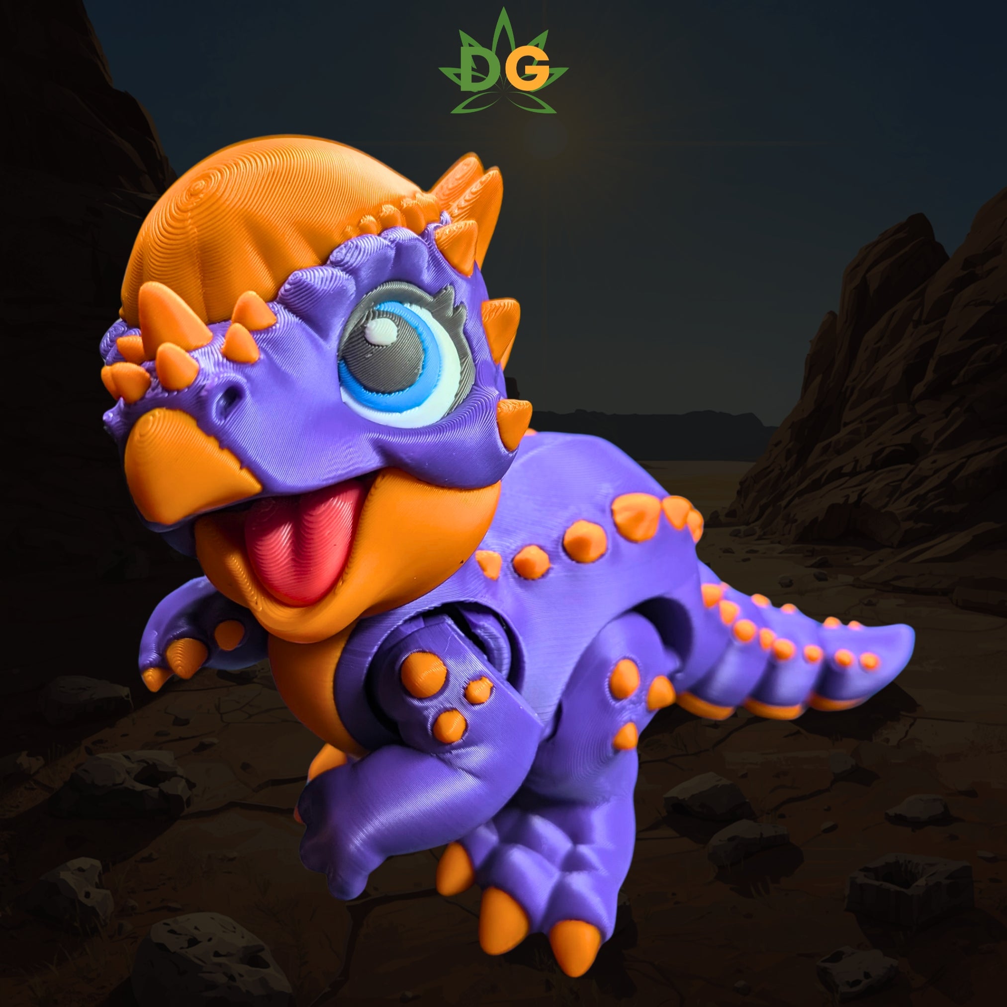 Articulated Cute Pachycephalosaurus