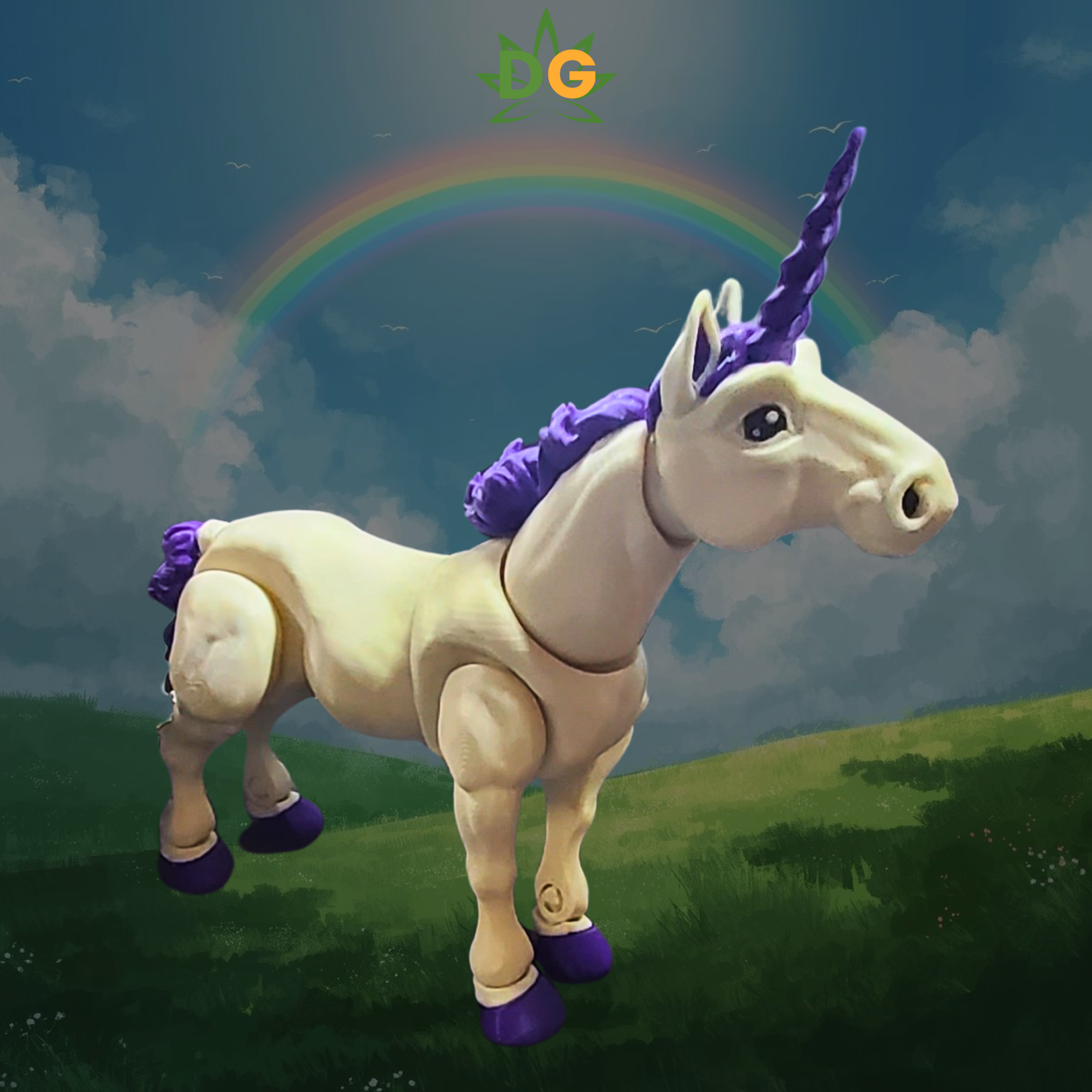 Flexi Unicorn Figure | 3D Printed Magical Creature with Multiple Colors!
