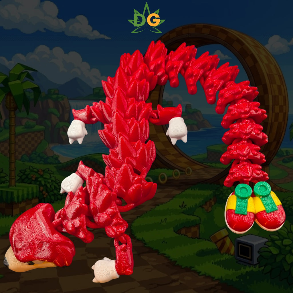 Articulated Echidna Dragon Spiky Gamer Desk Companion 3D Printed