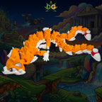 Double Tailed Fox Dragon Flexi, Articulated Gamer Decor