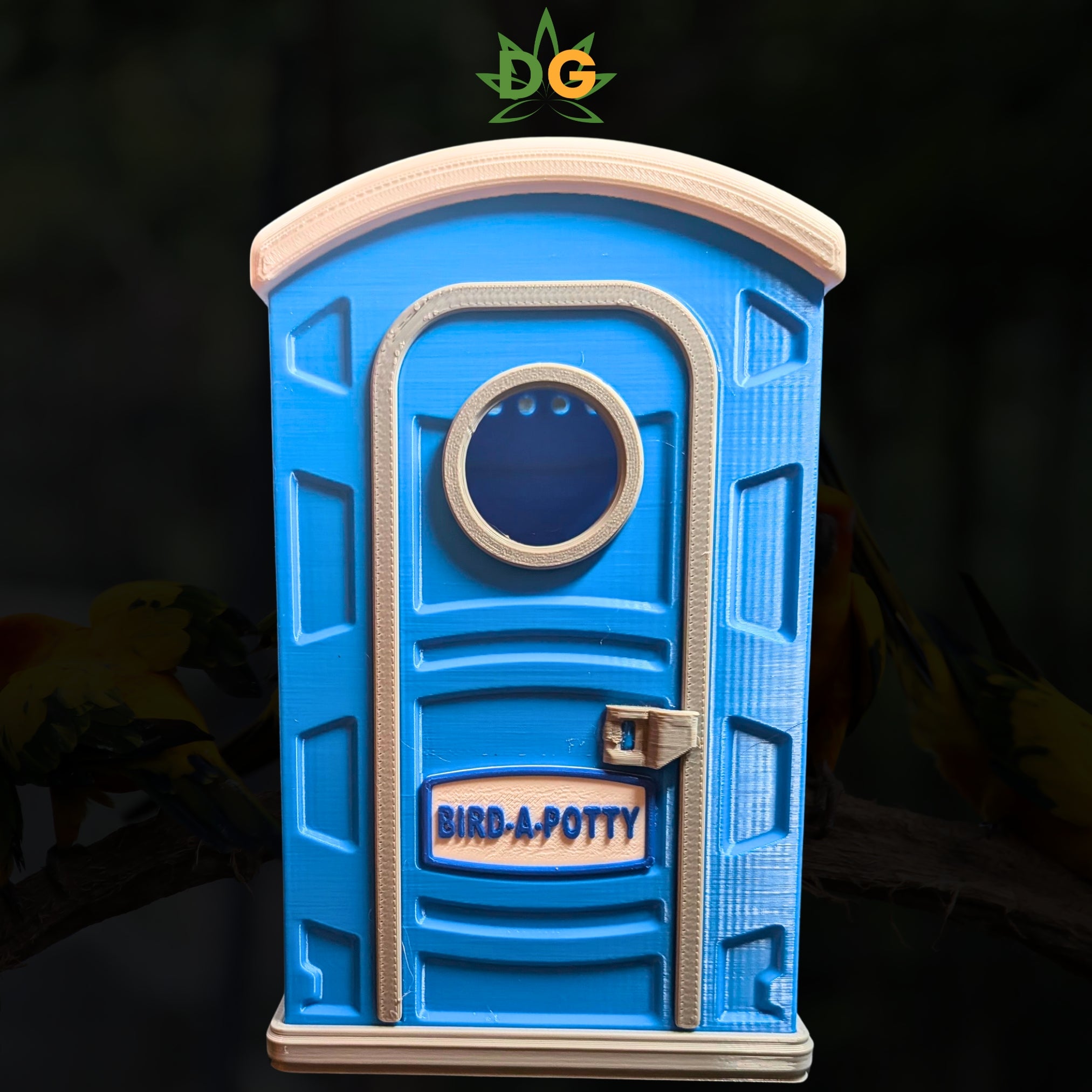 Bird-a-Potty - The Ultimate Porta-Potty Birdhouse | Post Mount Included