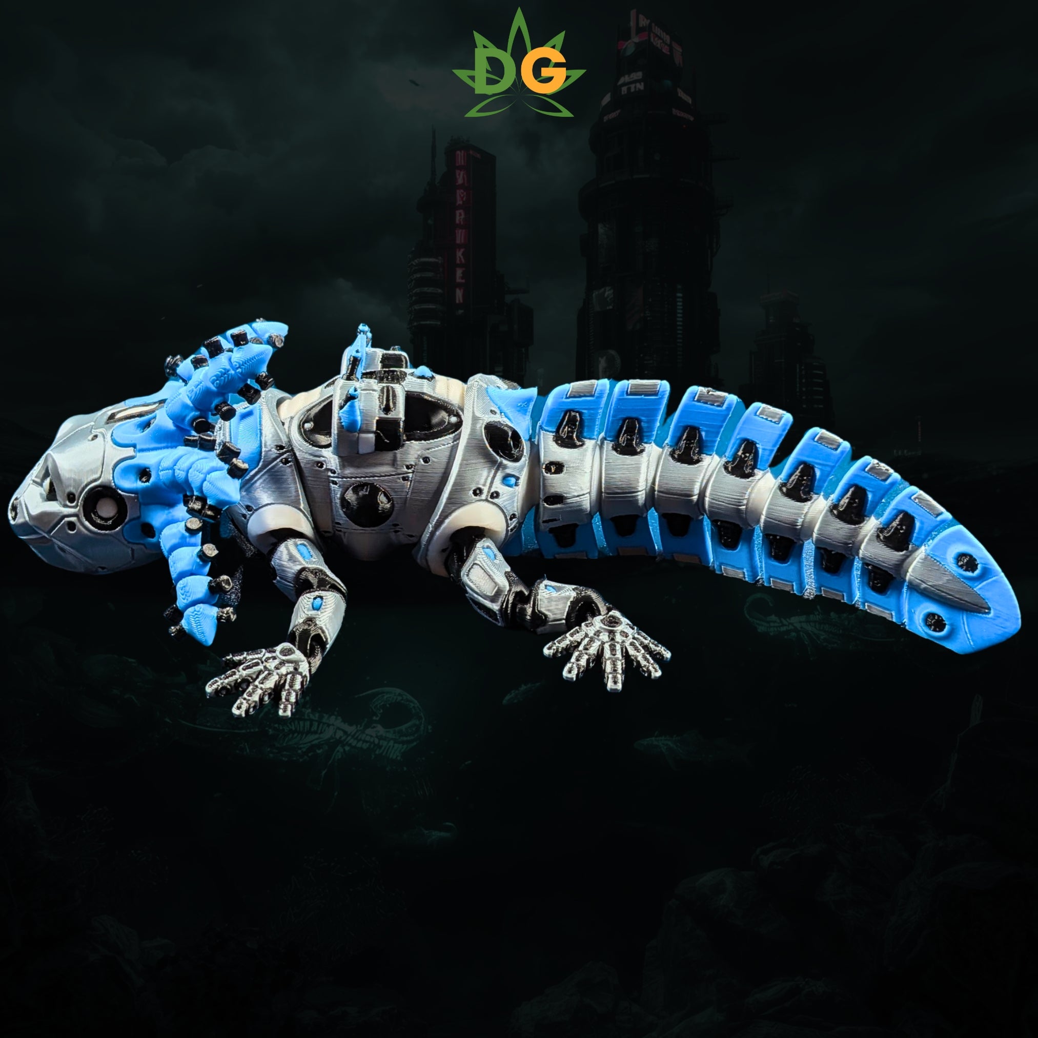 Articulated Mecha Axolotl Figurine