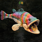 Articulated Rainbow Largemouth Bass Figurine Fidget Desk Accessory 3D Printed
