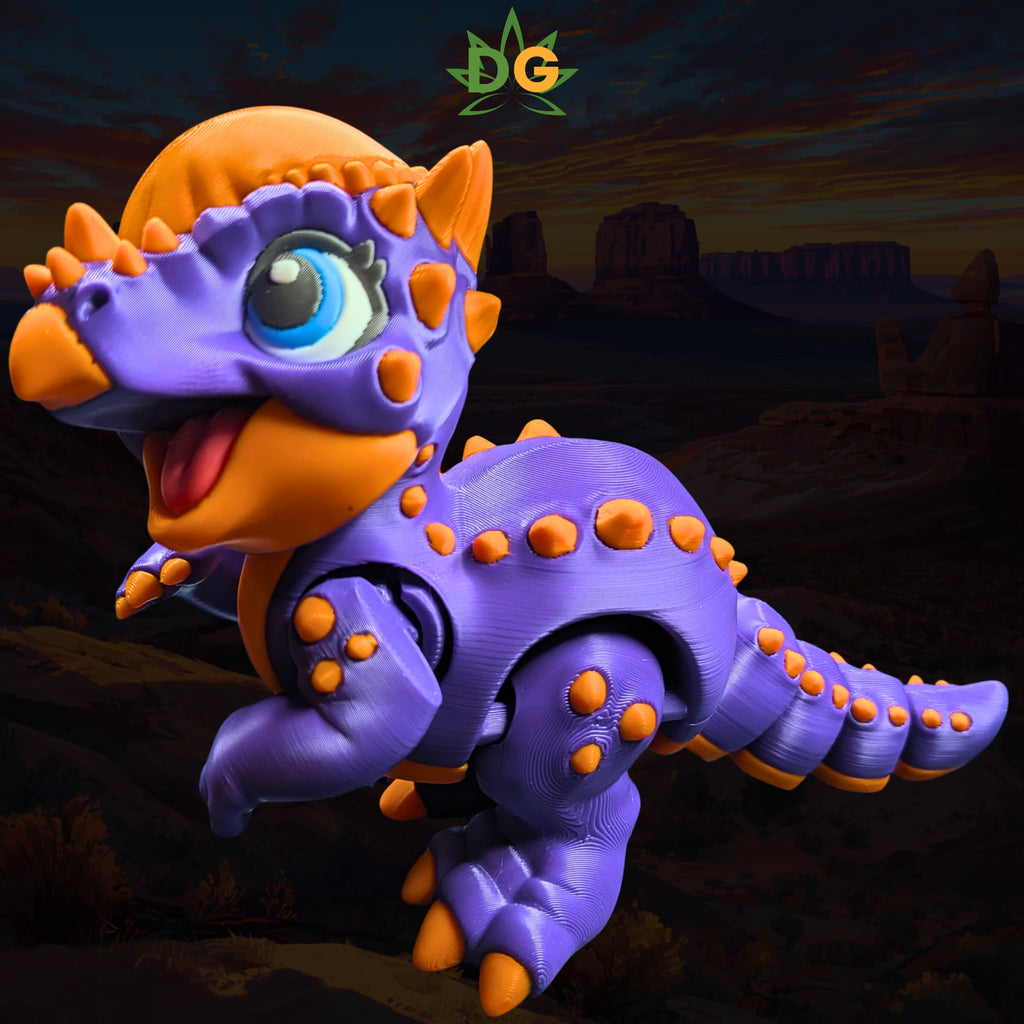 Articulated Cute Pachycephalosaurus