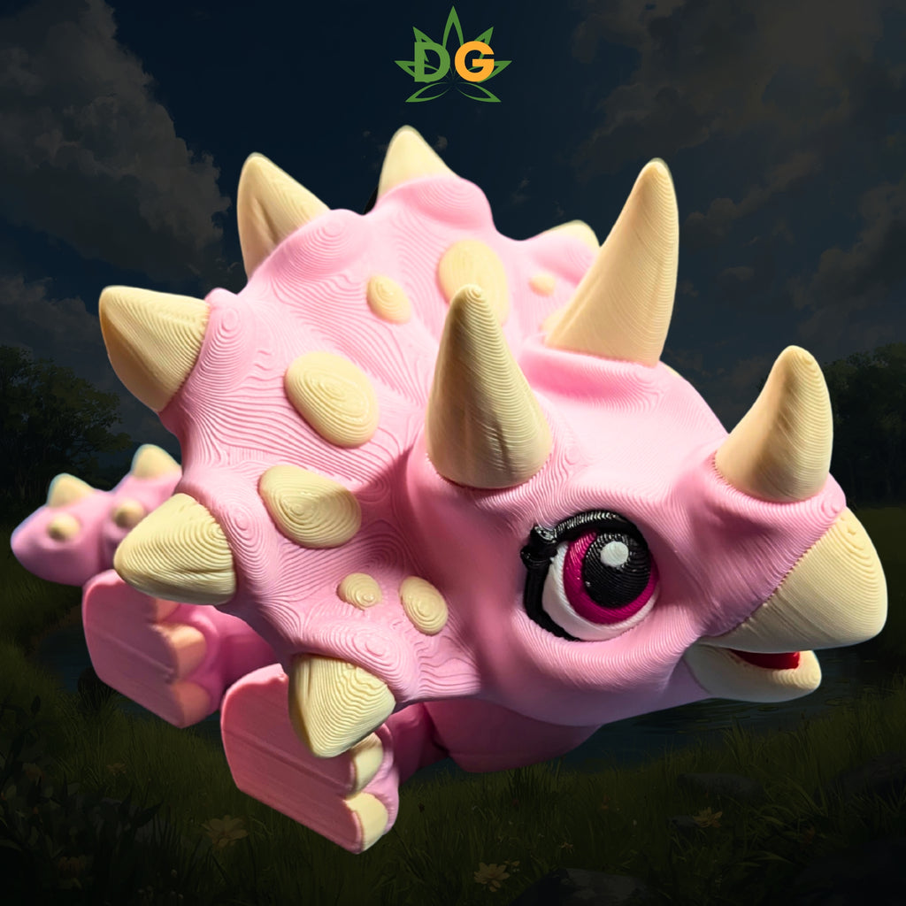Baby Triceratops, Posable Dino Figure