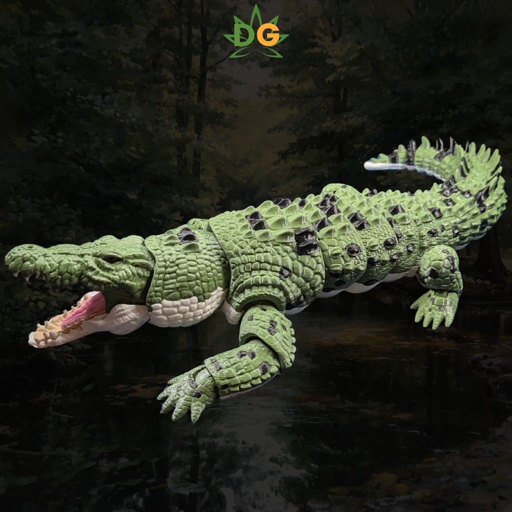 XL Flexi Saltwater Crocodile | 3D Printed Articulated Reptile Figure