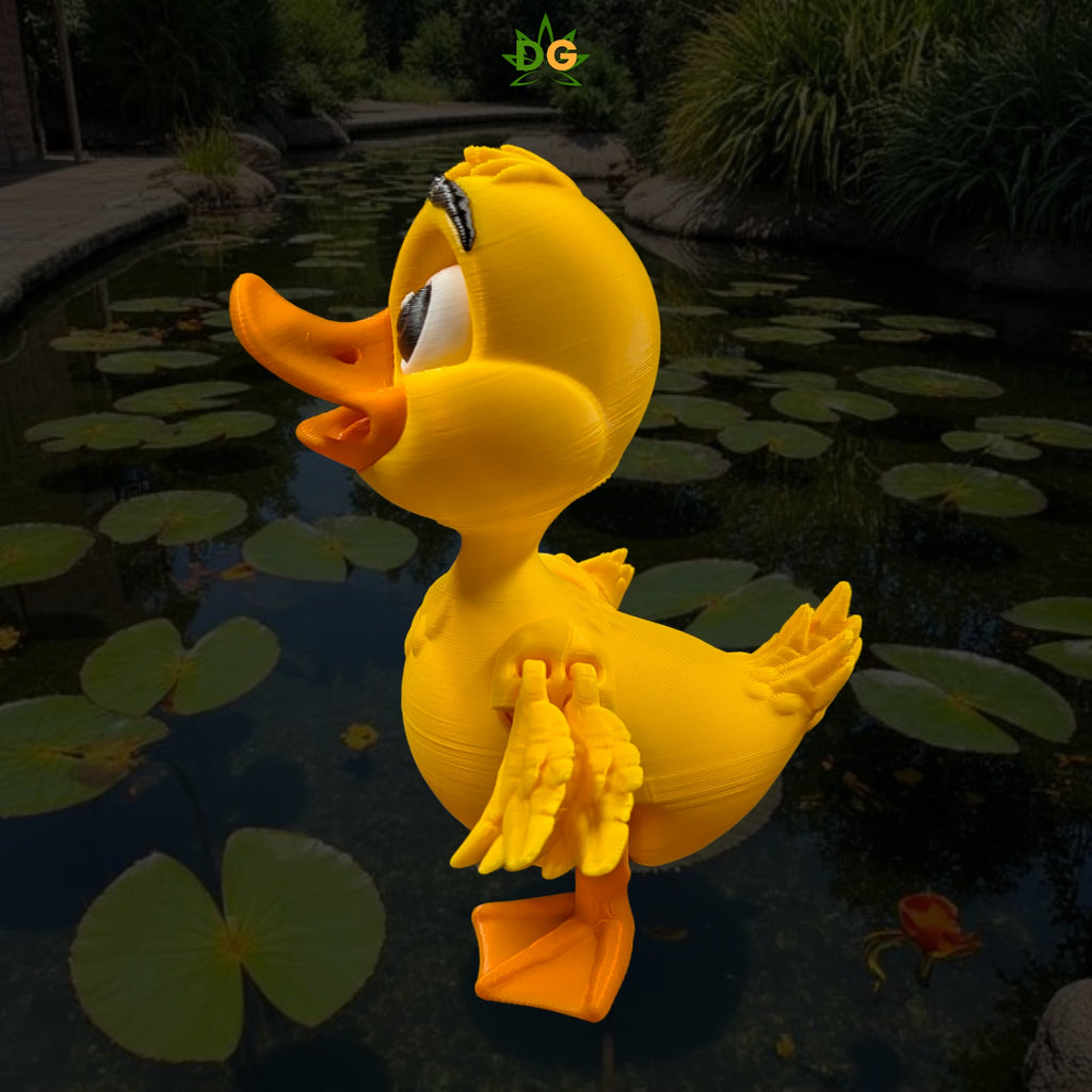 Articulated Flexi Duck Fidget Desk Pet 3D Printed