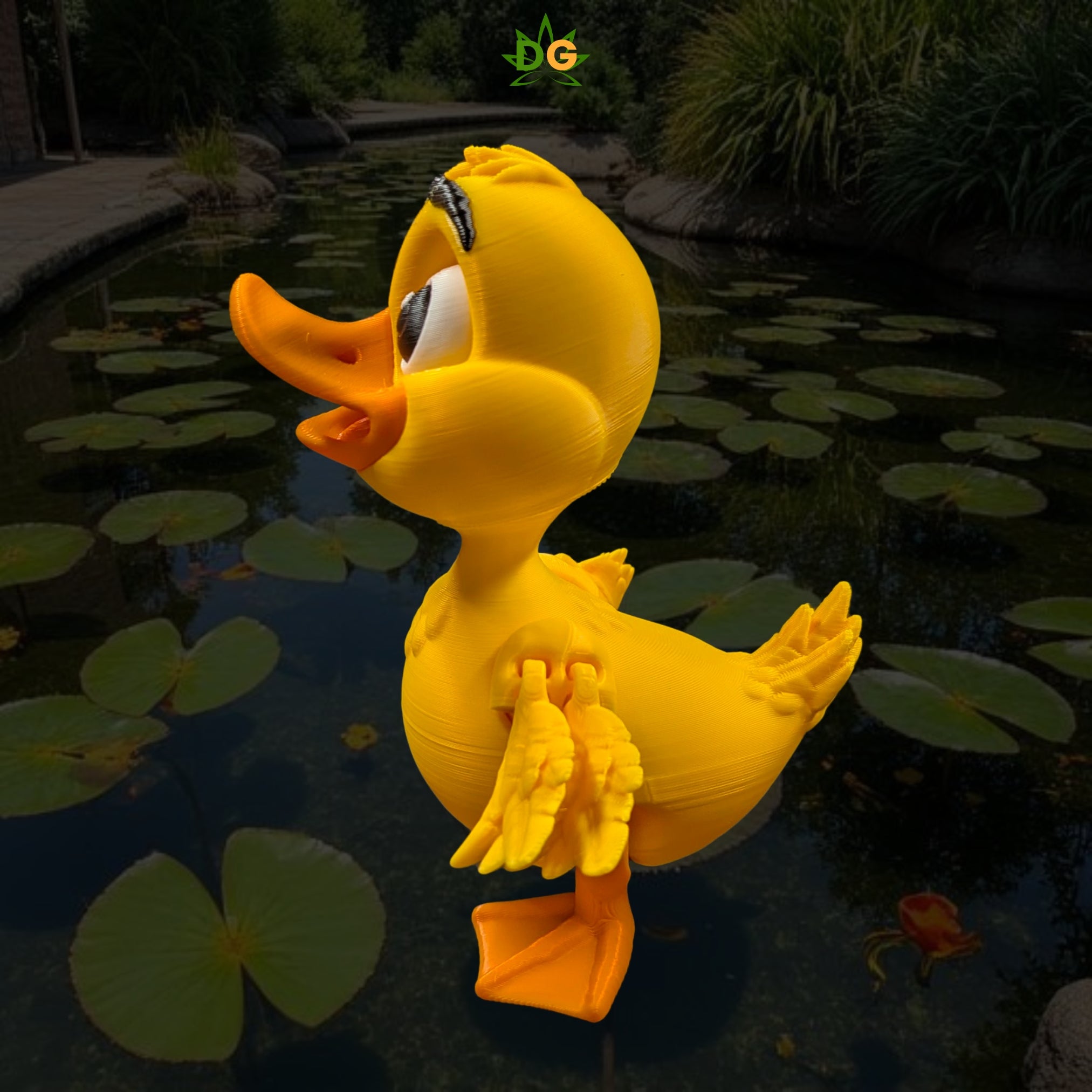 Articulated Flexi Duck Fidget Desk Pet 3D Printed