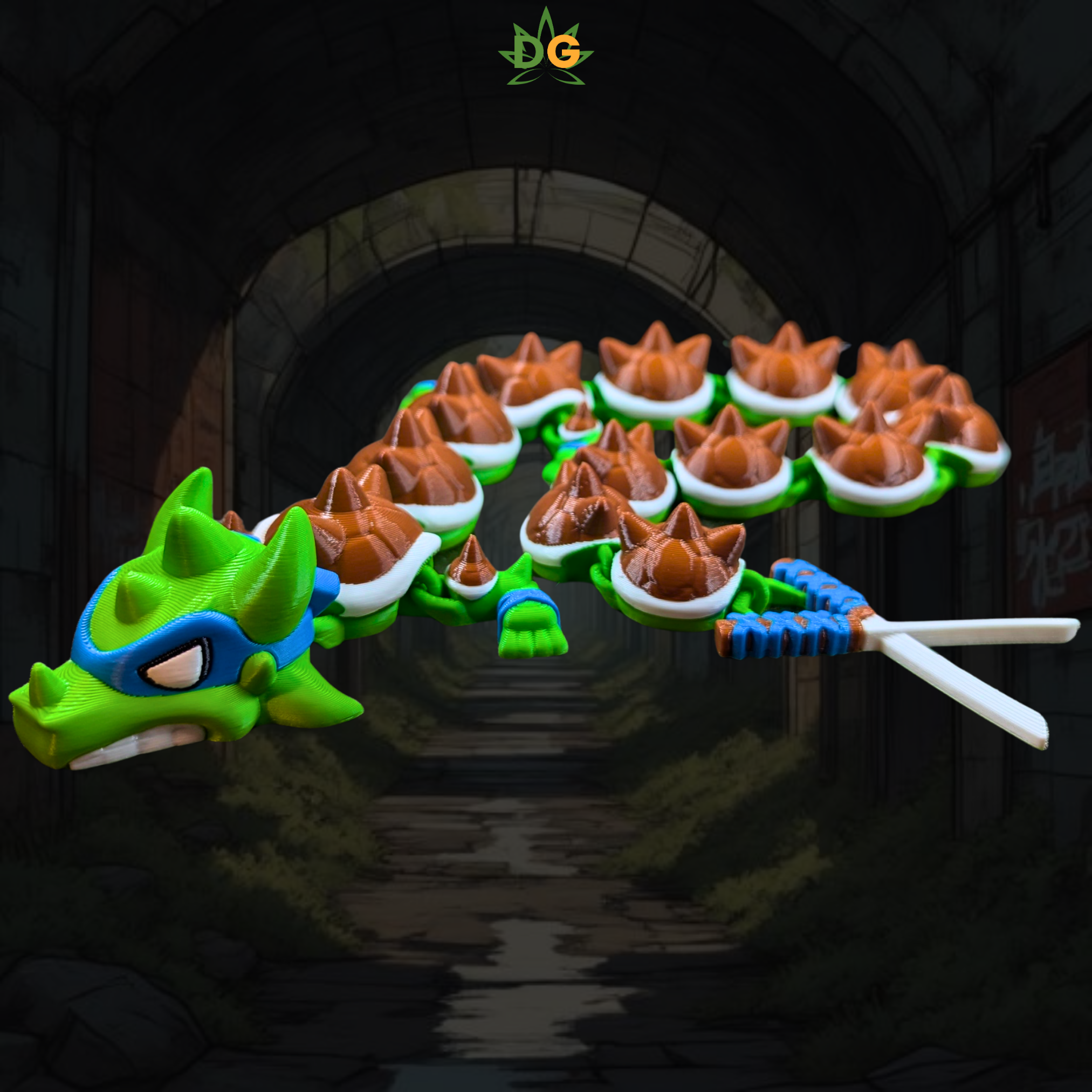 Ninja Dragon Turtle | 3D Printed Retro Gamer Collectible