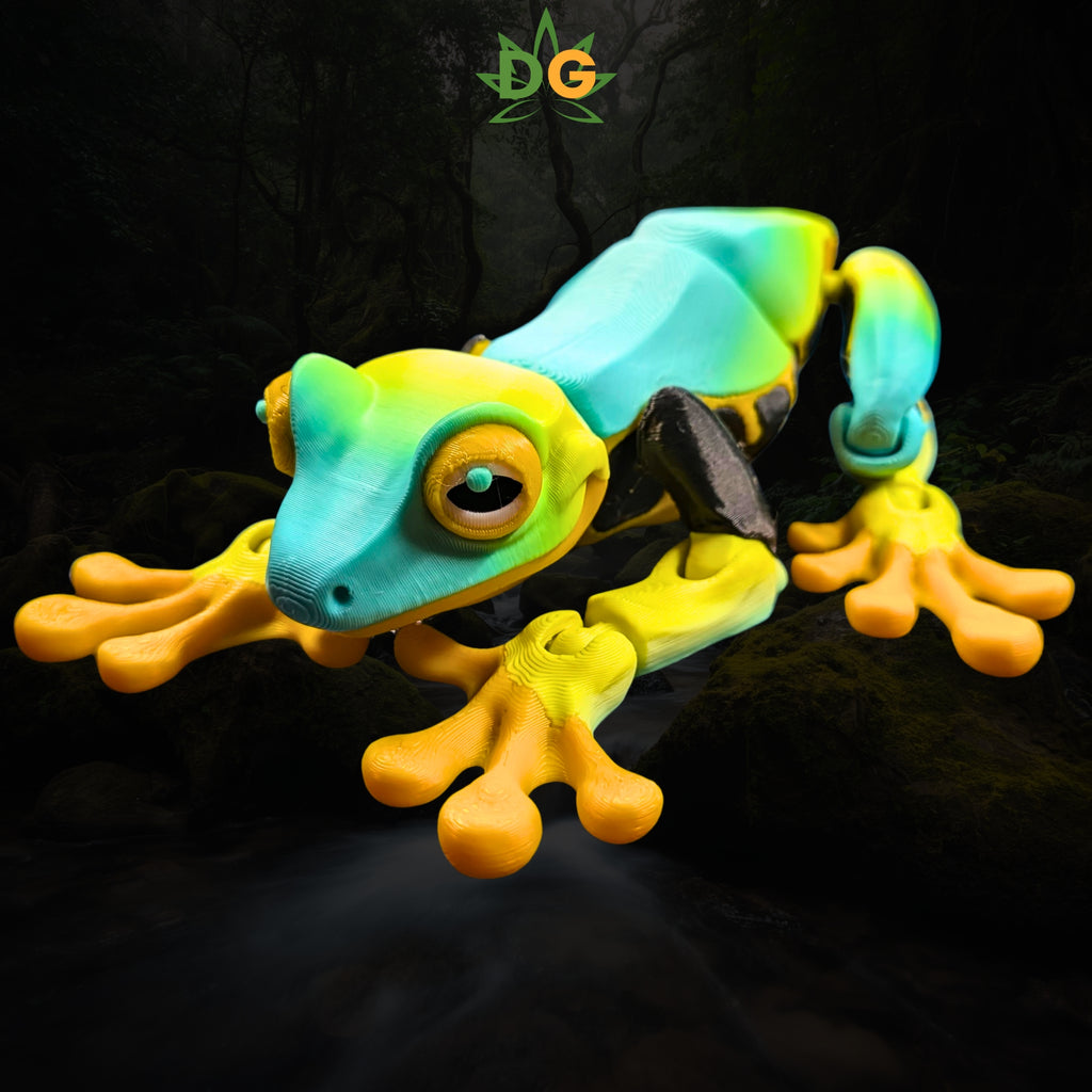 Articulated Tropical Tree Frog Figurine