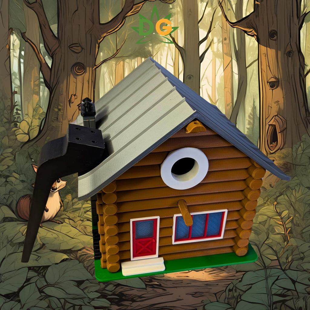 Modern Up north Cottage Birdhouse: Cottage Style, Strong & Weatherproof, Easy Mounting Home Décor for Birds, Garden Art, Outdoor Ornament
