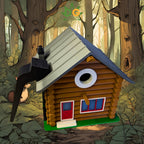 Modern Up north Cottage Birdhouse: Cottage Style, Strong & Weatherproof, Easy Mounting Home Décor for Birds, Garden Art, Outdoor Ornament