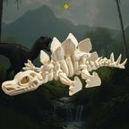 XL Bone White Skeleton Stegosaurus 3D Printed Desk Accessory