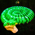 Green Tree Python Flexi with Glass Eyes