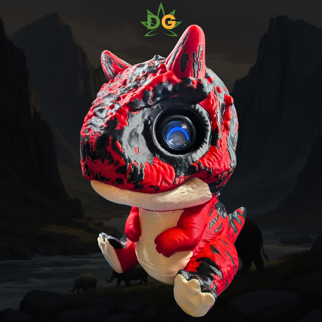 Baby Carnotaurus Figure – Animated Electronic Eye Dinosaur | USB-C Powered & Animated Desk Pet - scale and desk companion vie