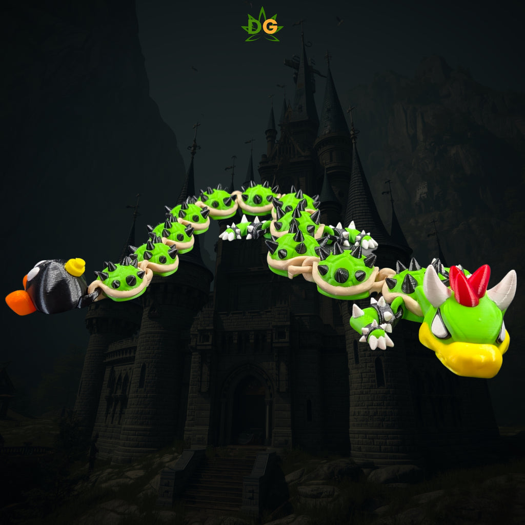 Final Castle Boss Flexi Dragon - Articulated 3D Printed Retro Gaming Beast