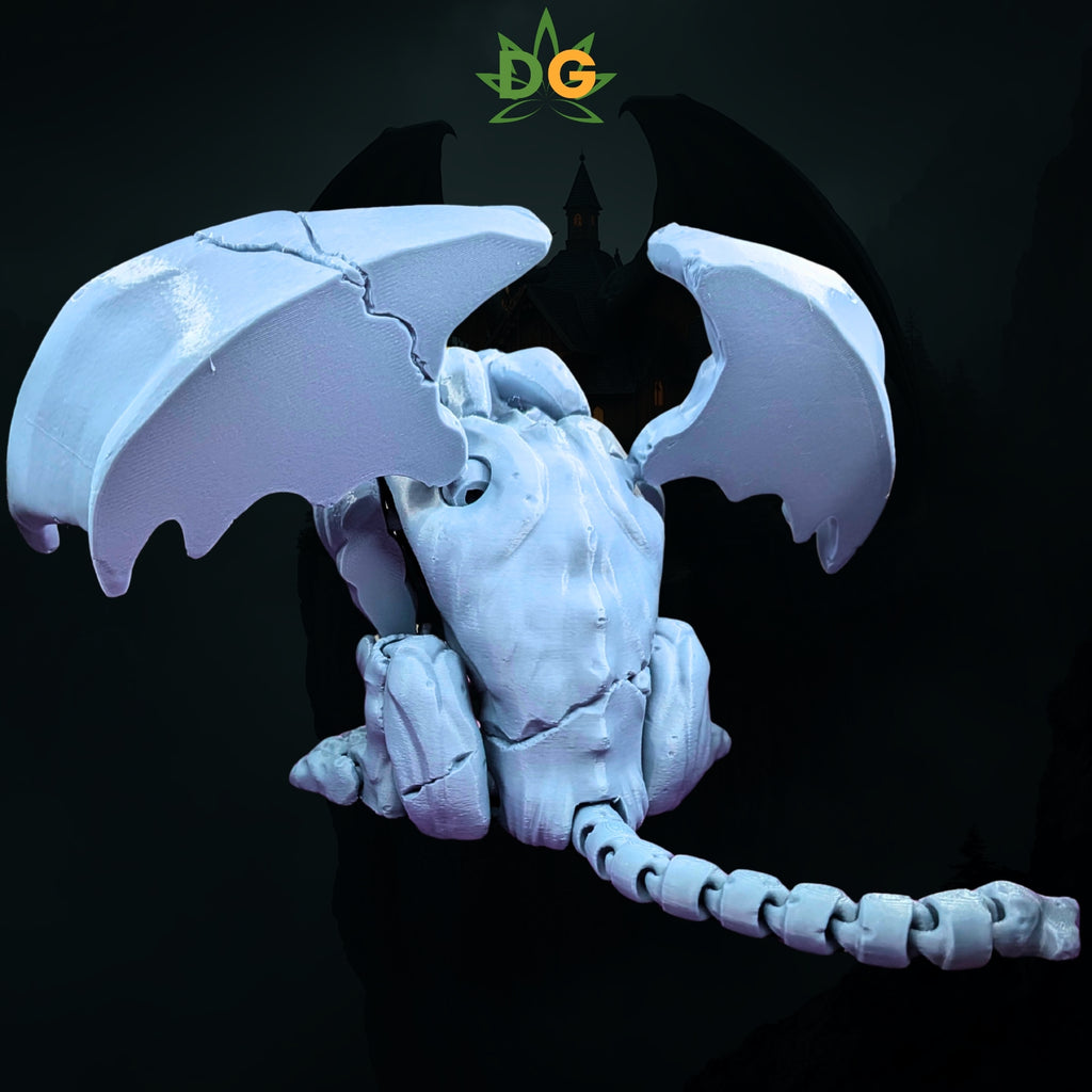 Articulated Gargoyle Figure with Posable Wings and Tail, 3D Printed
