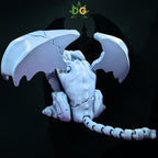 Articulated Gargoyle Figure with Posable Wings and Tail, 3D Printed