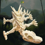 XL Bone White Skeleton Stegosaurus 3D Printed Desk Accessory