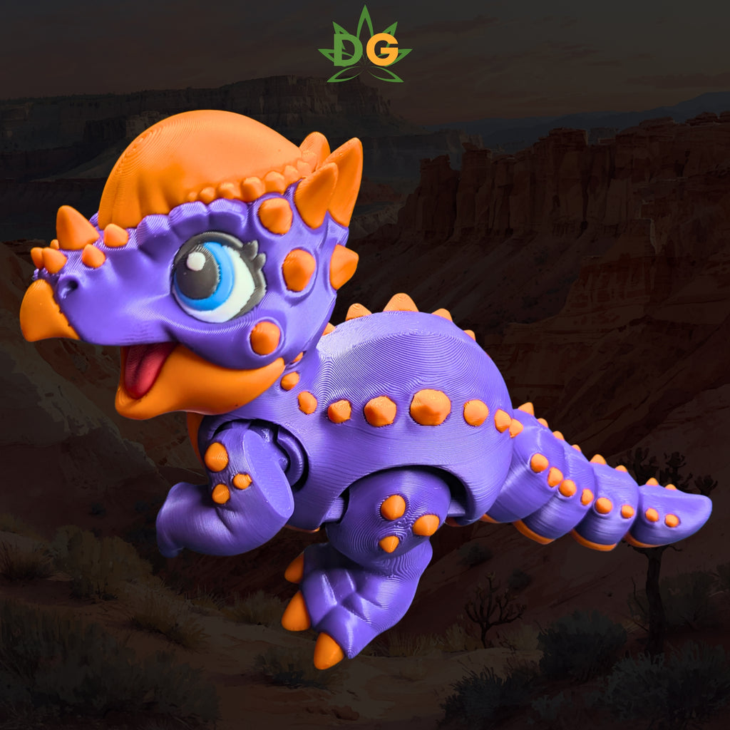 Articulated Cute Pachycephalosaurus