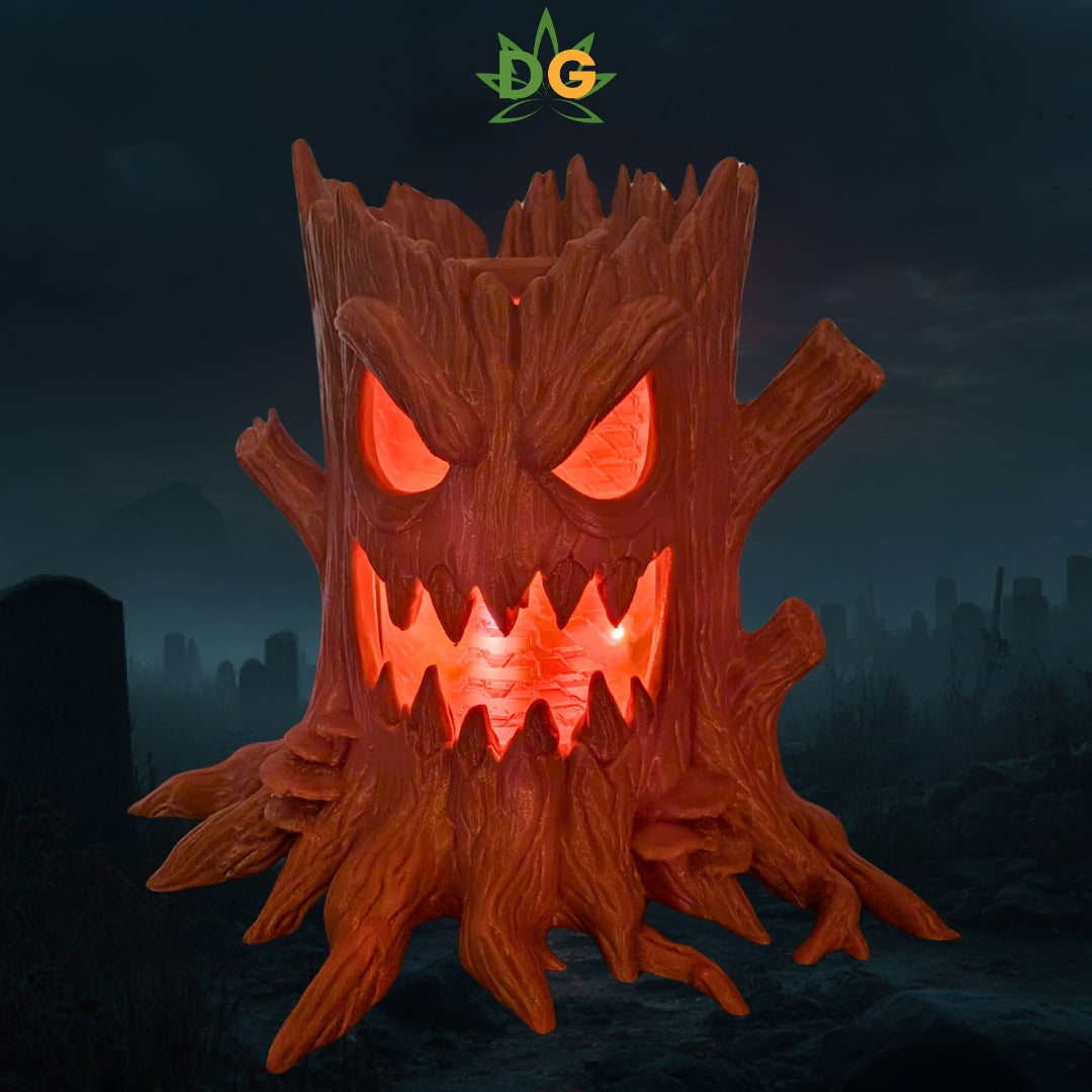 Scary Face Tree Stump Light