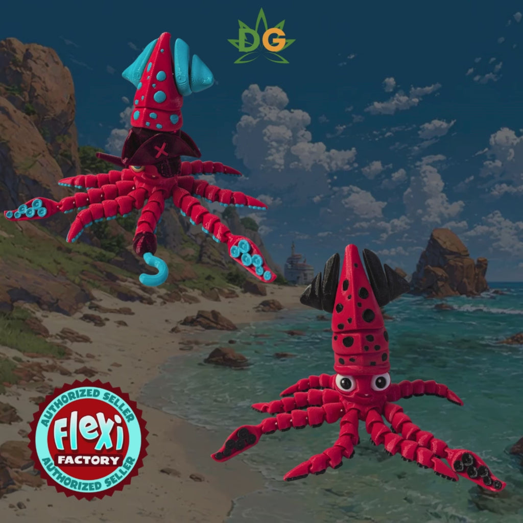 Flexi Pirate & Spotted Squid | Awesome gift